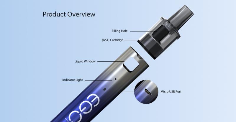 ジョイテック(Joyetech) eGo ポッドシステムキット AST バージョン 1000mAh 2ml