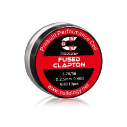 (Coilology)　フューズドクラプトンプレビルトコイル(Fused Clapton Prebuilt Coil) 10個 [2-28ga/36ga(0.46ohm)]
